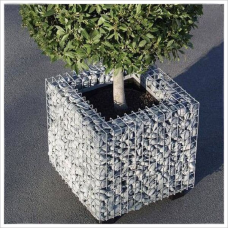 Габион ландшафтный кашпо болтовой оцинкованный (Ц) БК 0,45х0,45х0,7х4х50х50 мм ГОСТ Р 58120-2018